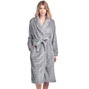 Casual Nights Women's Fleece Long Sleeve Plush Robe - 1 of 4