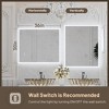 Keonjinn Smart LED Bathroom Vanity Wall Mirror, 3 Color Temperatures Dimmable, Frontlit & Backlit, Dimmable, Acrylic Edge, Anti Fog, Radar Sensor - 3 of 4