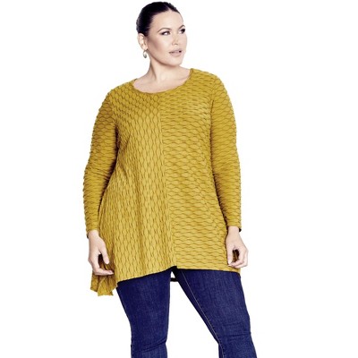 Avenue Women's Plus Size Tiarne Textured Tunic