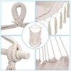 Hammock Chair Hanging Rope Swing Indoor Outdoor Hammock Swing Chair, Boho Hanging Chair Bedroom Patio - 3 of 4