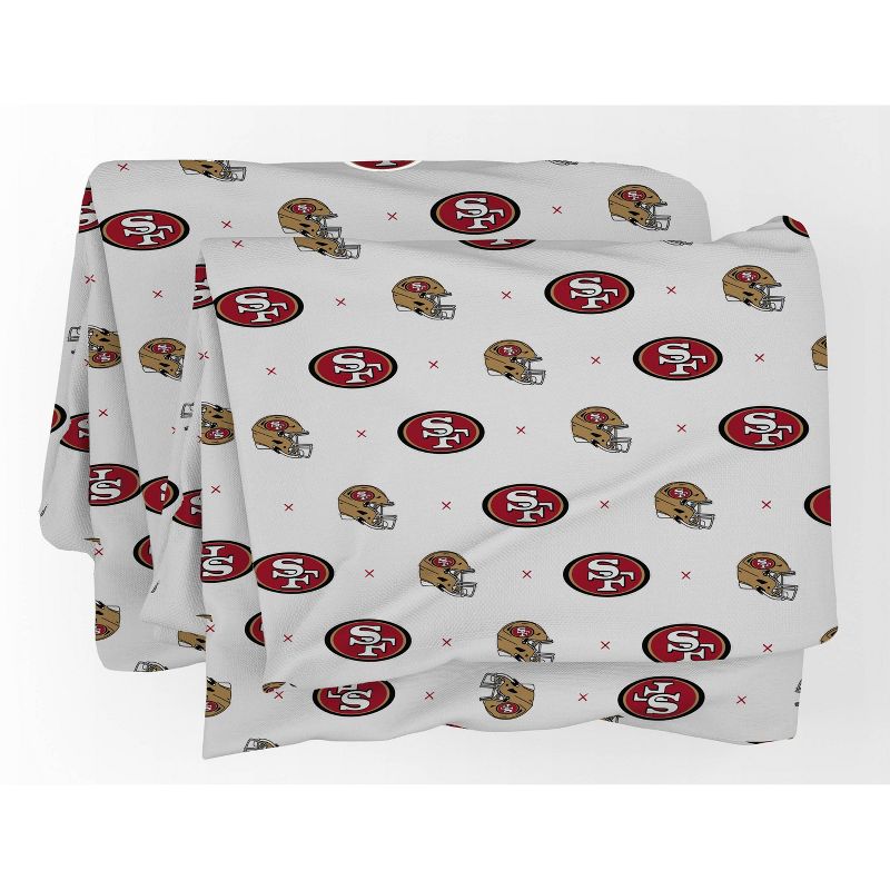 NFL San Francisco 49ers Small X Twin Sheet Set - 3pc, 2 of 4