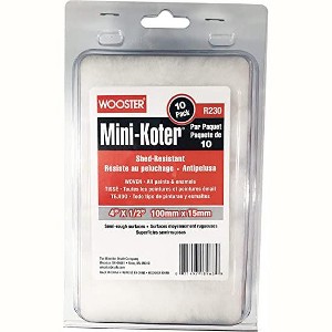 Wooster Genuine 4" Mini-Koter Shed-Resistant 1/2" Nap 10-Pack Roller Cover # R230-4 - 1 of 3