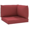 vidaXL Pallet Cushions 3 pcs Wine Red Oxford Fabric - 2 of 4