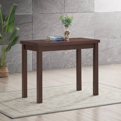 Espresso Wood Counter Height Bar Table with Thick Top