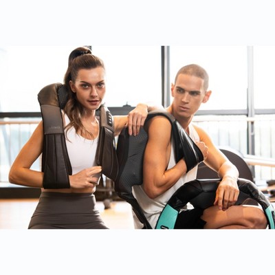 Nekteck Shiatsu Neck & Back Massager - Heat, Deep Kneading - Home, Office, Car -Black