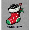 Christmas Naughty Coal Stocking Adult Long Sleeve Hoodie - 2 of 2