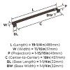 Amerock Lintel Appliance Pull for Large Panels and Oversized Cabinets - 4 of 4