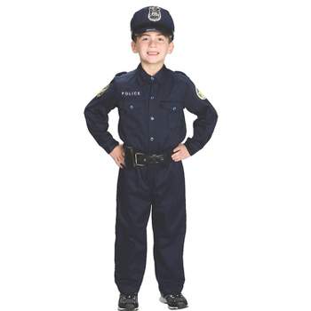 Aeromax Kids' Police Officer Costume - Size 4-6 - Blue