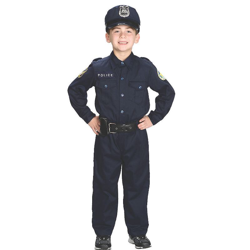 Aeromax Kids' Police Officer Costume - Size 4-6 - Blue, 1 of 2