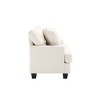 Faux Leather Loveseat Sofa with 2 Throw Pillows, Tufted Loveseat with Wooden Legs, Morden Sofa Suitable for Living Room, Office - Morden Fort - 4 of 4