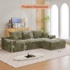110'Modular Sectional Couches for Living Room, Boneless Sofa with Deep Seat, L Shaped Cloud Couch with Chaise,Plush Linen Fabric, No Assembly Required - 2 of 4