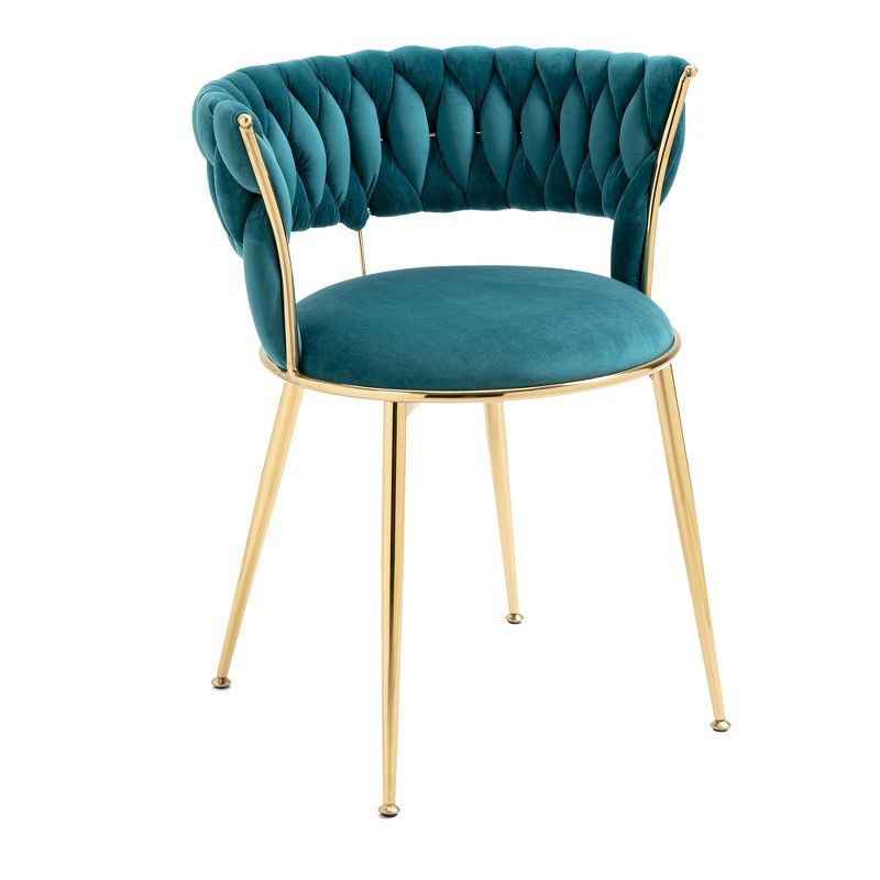 Set of 2 Modern Velvet Upholstered Accent Chair with Tufted Backrest-ModernLuxe, 5 of 14