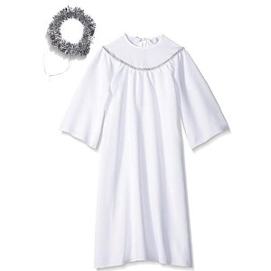 Skeleteen Girls Angel Costume with Halo - Size Small - 1 of 3