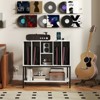 Tangkula Record Player Stand w/Charging Station Vinyl Storage Holder Shelves Metal Frame - 3 of 4