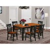 HomeStock 7-Piece Rectangle Black & Cherry Finish Solid Wood Top Dining Table with 6-Chairs - 2 of 4
