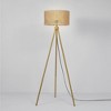 60" Sandy Faux Wood Floor Lamp with Rattan Shade - Globe Electric: ETL Listed, Modern Design - 3 of 4