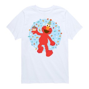 Boys' - Sesame Street - Elmo Confetti Cupcake Short Sleeve Graphic T-Shirt - 1 of 4
