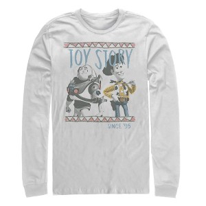 Men's Toy Story Cartoon Border Friends Long Sleeve Shirt - 1 of 3