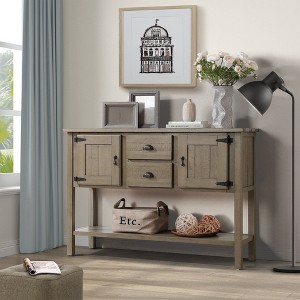 NicBex Sideboard Buffet Cabinet Retro Style Storage Cabinet with 2 Drawers and Bottom Shelf Cabinet with Solid Wood Frame for Dining Room - 1 of 4