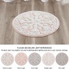 FONTOI Bathroom Rugs Bath Mat Rug Indoor Carpet Shower Mat Indoor Medallion Floral Pattern Shower Room Bathroom, Pink, 25"*25"*0.5" - 3 of 4