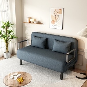 VYNXARIA 55inch Convertible Chair Bed,Tri-Fold Sofa Bed,Leisure Chaise Lounge Couch with Sturdy Iron Frame,Comfortable Sleeper Chair - 1 of 4