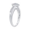 GILDED 1/4 CTTW Natural Diamond Pear & Heart Shaped Ring in Sterling Silver with Miracle Plating, Size 7 - 2 of 4