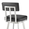 PAGED Swivel Bar Stools Faux Leather Counter Stools with Footrest, Island Chairs for Home Pub - 4 of 4