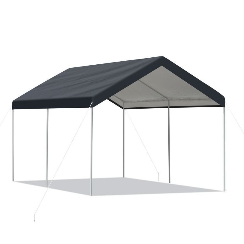 Aoodor 20 x 10 FT. Portable Vehicle Carport Party Canopy Tent Boat Shelter Cover, Heavy Duty Metal Frame, 1 of 9