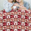 Lomsoe Santa Claus Christmas Throw Blanket, Pink Santa Claus Xmas Tree Snowflake Design Blanket, Cozy Soft Warm Flannel Blankets. - 3 of 4