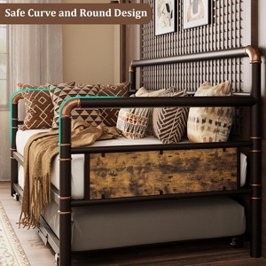 Metal Daybed Frame Size,Heavy Duty Metal Twin Bed Frame,Daybed for Living Room Bedroom Guest Room - 1 of 4