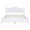 Wood Platform Bed with Retro Design Headboard, Sturdy Pine Frame, No box spring beds, Easy Assembly-Maison Boucle - 3 of 4