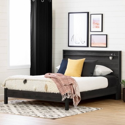 Gray Oak Queen Wood Frame Platform Bed