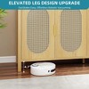63in Rattan Sideboard Buffet Storage Cabinet Coffee Table for Dining Room Kitchen - 4 of 4