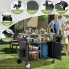 ORRD Outdoor Grill Cart with Wheels & Storage | BBQ Island Table with Spice Rack | Patio Furniture Rolling Cart - 4 of 4