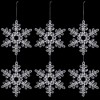 Northlight Hanging Acrylic Snowflake Christmas Ornaments - 7" - Clear - Set of 6 - 2 of 4