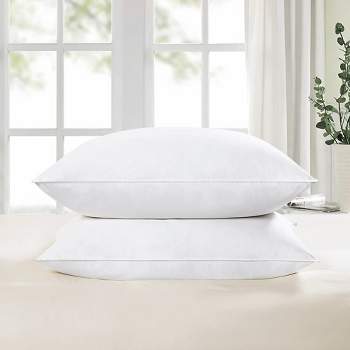 Peace Nest Feather Bed Pillows 100% Cotton Set of 2