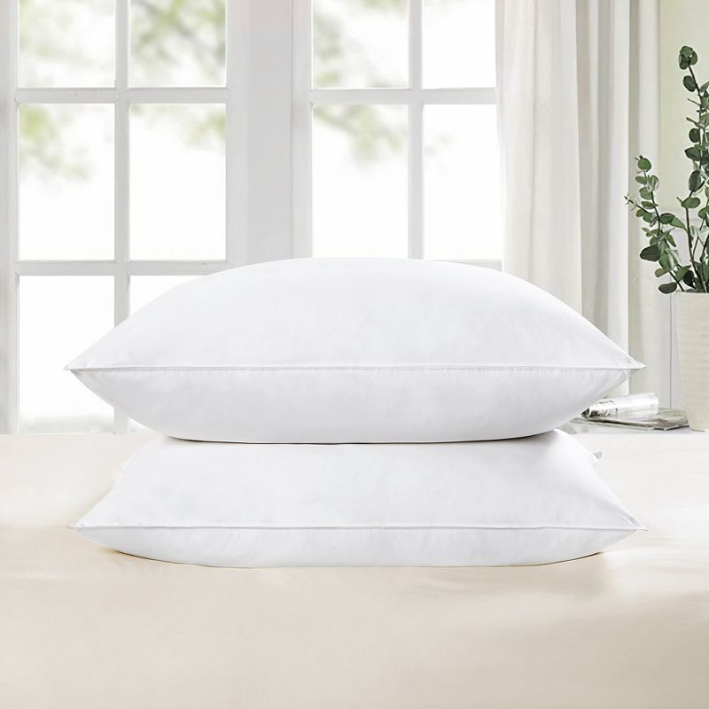 Peace Nest Feather Bed Pillows 100% Cotton Set of 2, 1 of 5