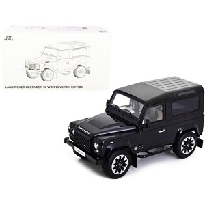 Land Rover Defender 90 Works V8 Black "70th Edition" 1/18 Diecast Model Car by LCD Models - 1 of 4