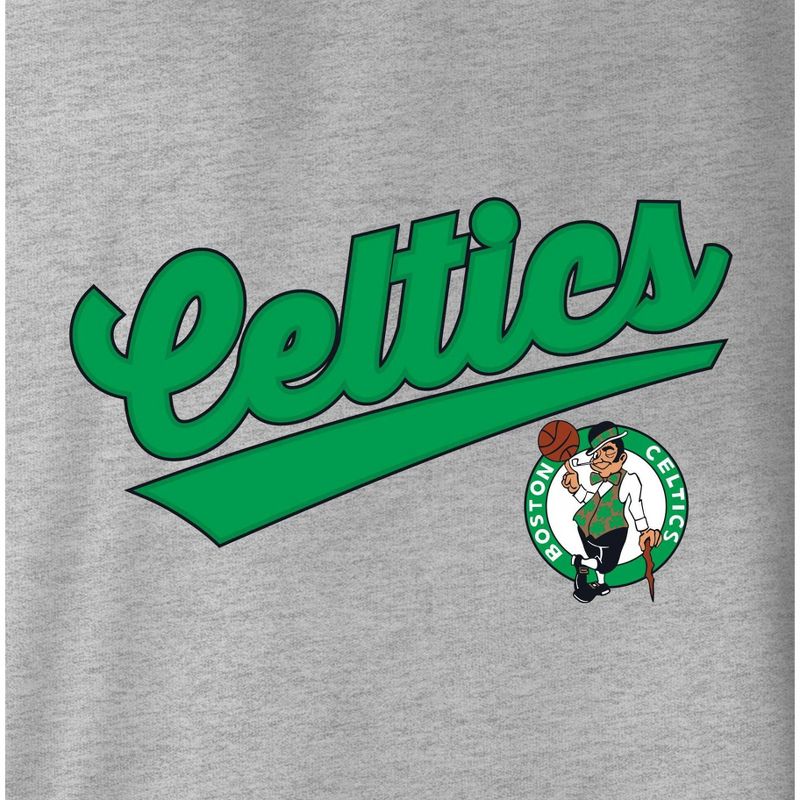 NBA Boston Celtics Women&#39;s Gray Long Sleeve Team Slugger Crew Neck T-Shirt, 4 of 5