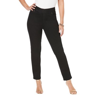 Jessica London Women's Plus Size Tall Comfort Waist Stretch Denim Straight Leg Jean
