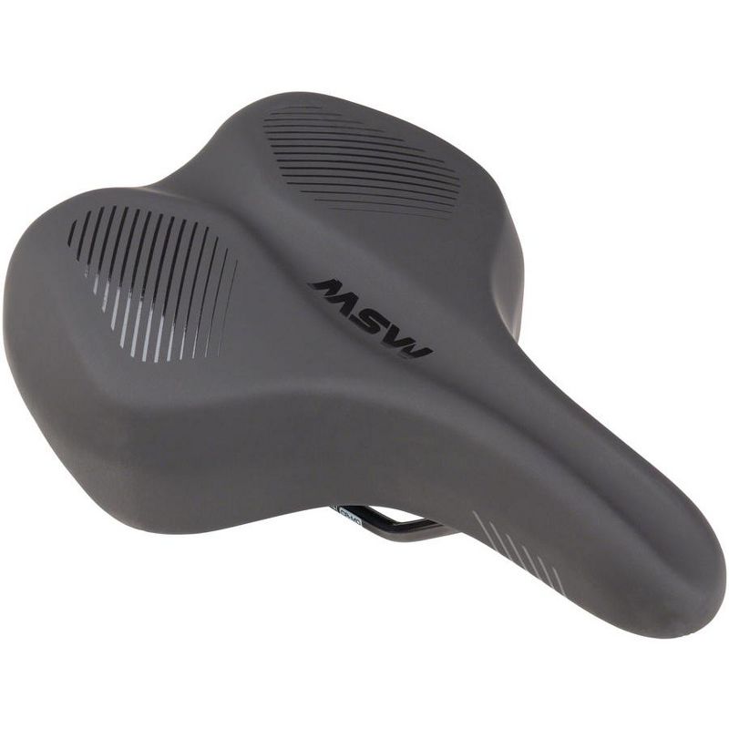 MSW SDL-192 Spin Fitness Saddle - Black Soft-Touch Cover High Density Foam, 1 of 7