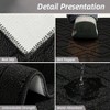 48x20 Inch 30x20 Inch Kitchen Rug Mats Made of 100 Polypropylene 2 Pieces Soft Anti Slippery Washable Black - 3 of 4