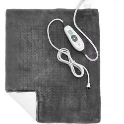 Pure Enrichment PureRelief with 6 Heat Settings and Auto Shut-off XXL Extra Wide Heating Pad - 20"x24"- Charcoal Gray