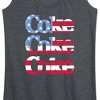 Women's - Coca-Cola - Coke Repeated Distressed Flag Fill Graphic Racerback Tank - 2 of 4