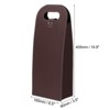 Unique Bargains Foldable Reusable Leather Wine Gift Bags for Picnic Party - 2 of 4