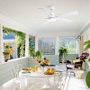 52"Wx52"D White Fan With And 5 Blades And Led Light,Indoor Ceiling Fan With Remote Control -The Pop Home - 3 of 4