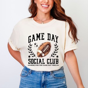 Simply Sage Market Football Game Day Social Club Garment Dyed Tee - 1 of 4