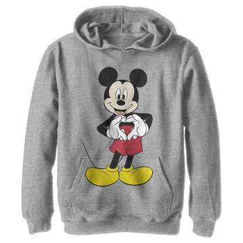 Boy's Disney Mickey Mouse Heart Pull Over Hoodie