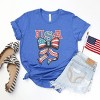 Simply Sage Market Coquette USA Bow Grunge Short Sleeve Tee - 3 of 4