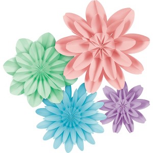 Teacher Created Resources® Pastel Pop Paper Flowers, Pack of 4 - 1 of 3